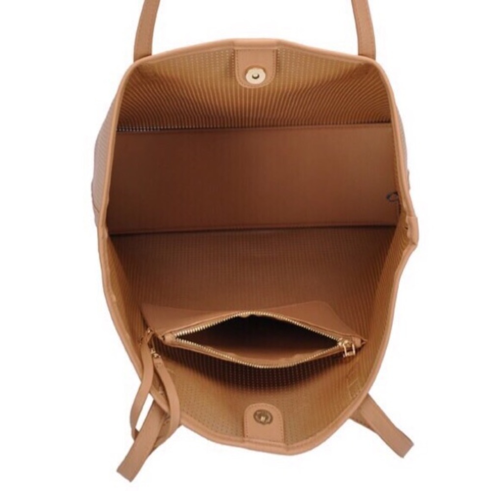 NWT - Perforated Vegan Leather Tote - Picture 2 of 7